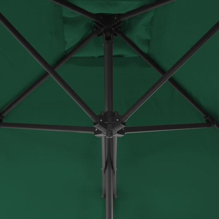 Parasol met stalen paal 250x250 cm groen