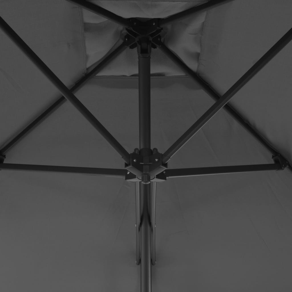 Parasol met stalen paal 250x250 cm antraciet