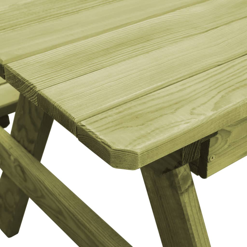 Picknicktafel met banken 90x90x58 cm geïmpregneerd grenenhout