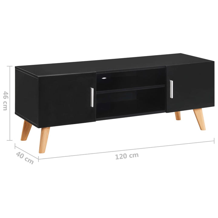 Tv-meubel 120x40x46 cm MDF zwart