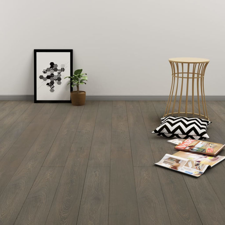 Vloerplanken zelfklevend 4,46 m² 3 mm PVC grijs en bruin