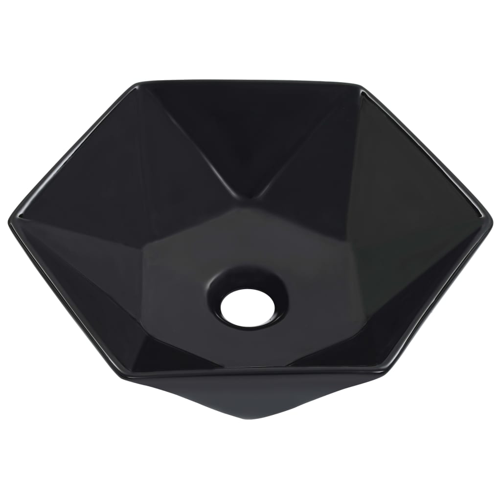 Wastafel 41x36,5x12 cm keramiek zwart