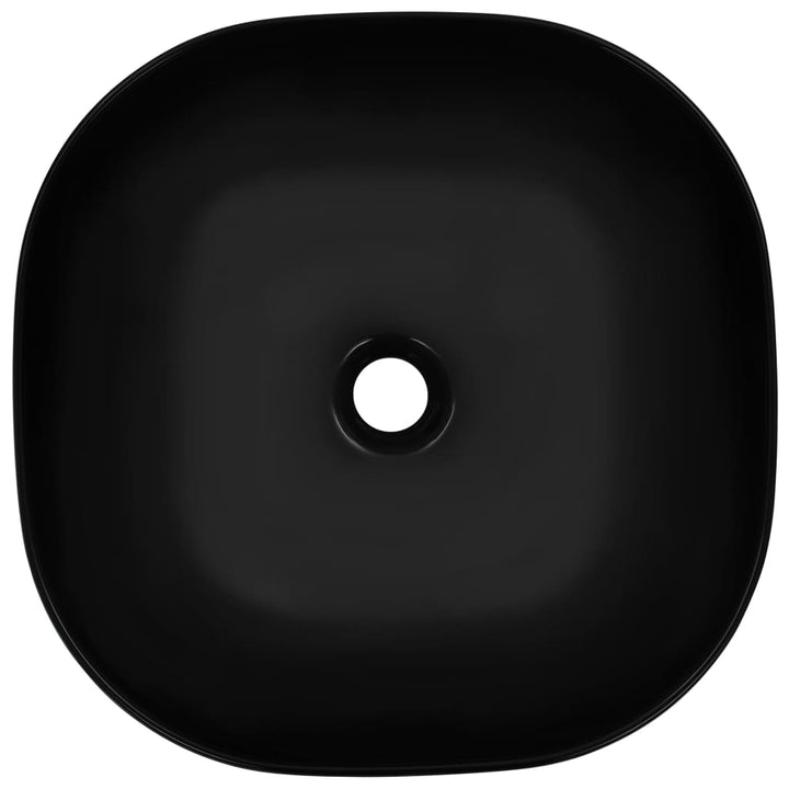 Wastafel 42,5x42,5x14,5 cm keramiek zwart