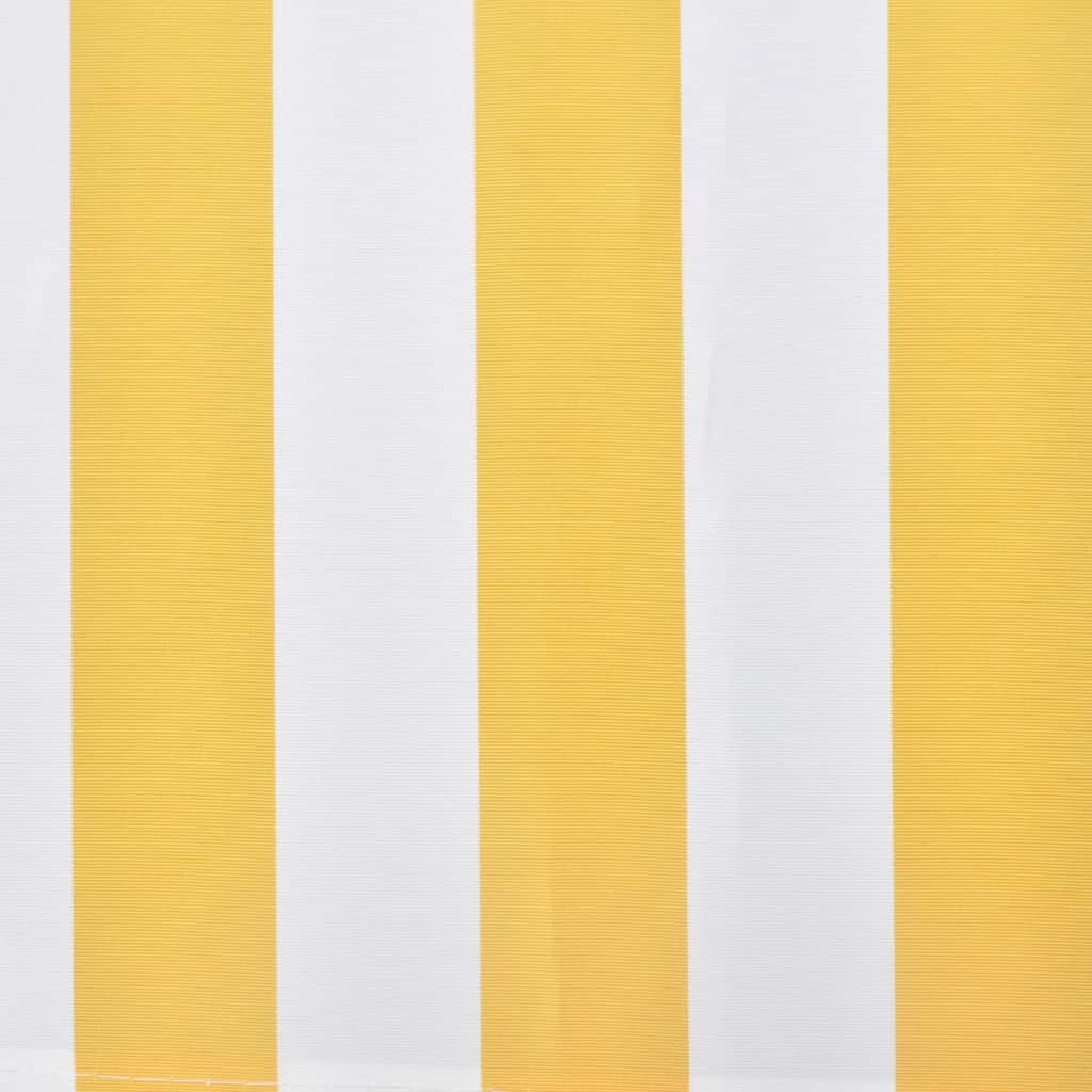 vidaXL Luifel handmatig uittrekbaar 300 cm geel/wit