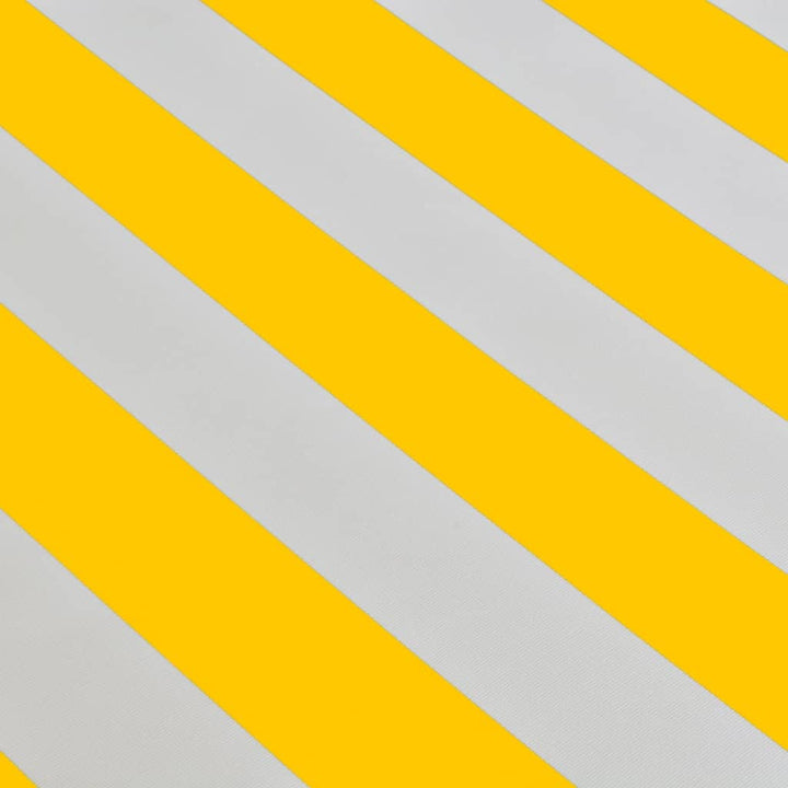 vidaXL Luifel handmatig uittrekbaar 400 cm geel/wit