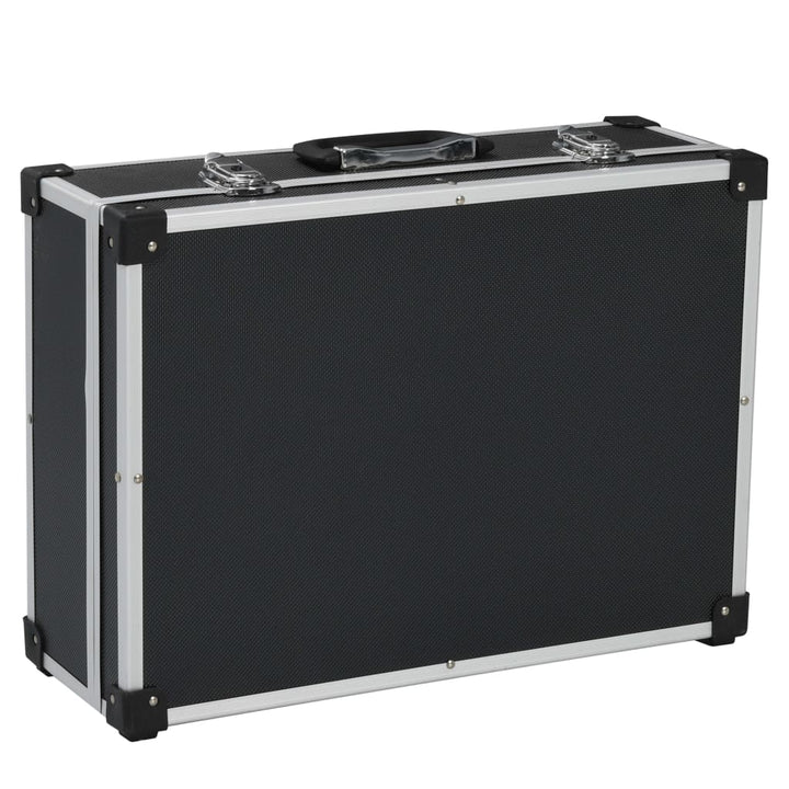 Gereedschapskoffer 46x33x16 cm aluminium zwart