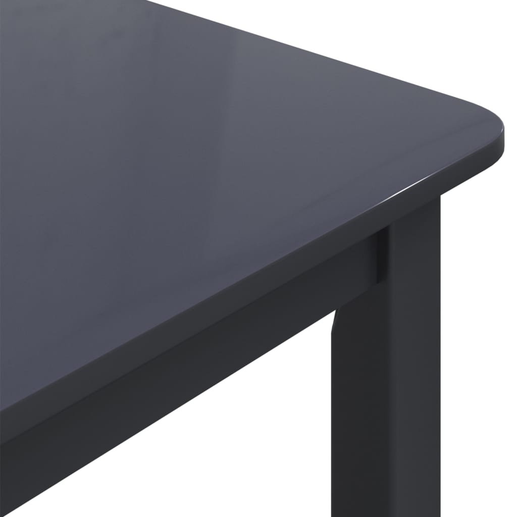 Eettafel 114x71x75 cm massief rubberwood zwart