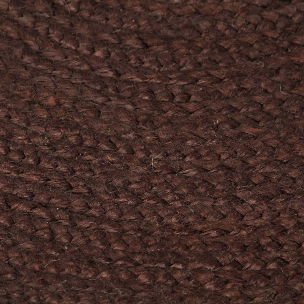 Vloerkleed handgemaakt rond 150 cm jute bruin