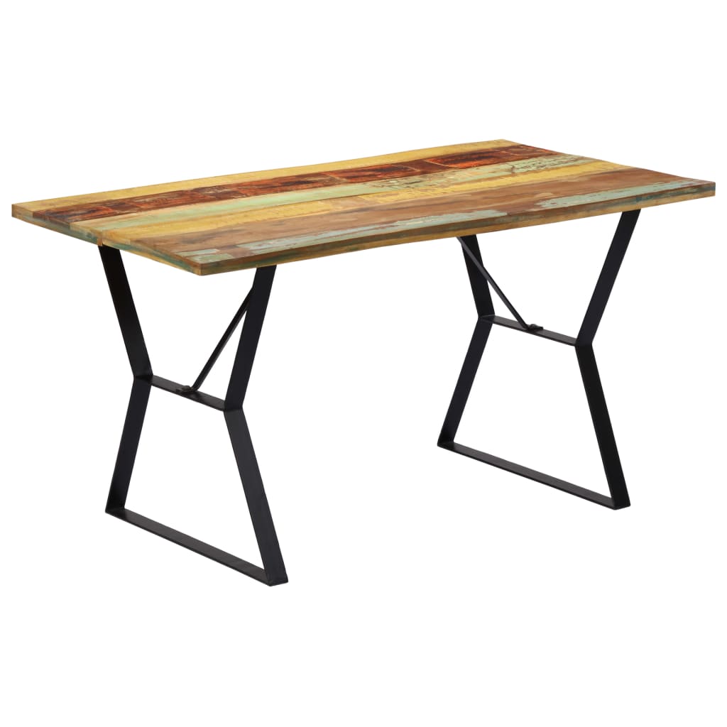 Eettafel 140x80x76 cm massief gerecycled hout