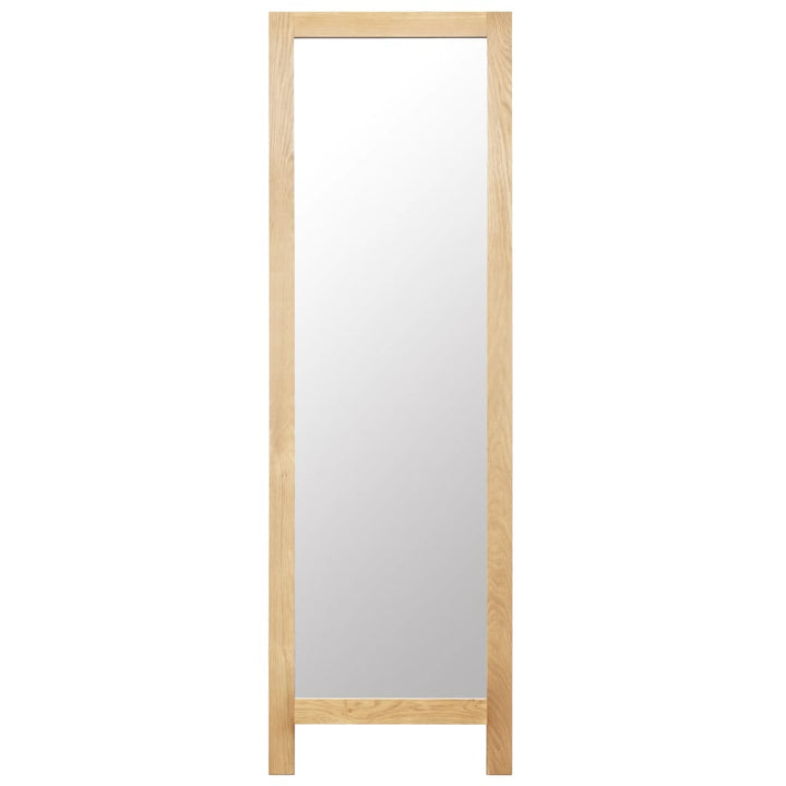 Spiegel vrijstaand 48x46,5x150 cm massief eikenhout