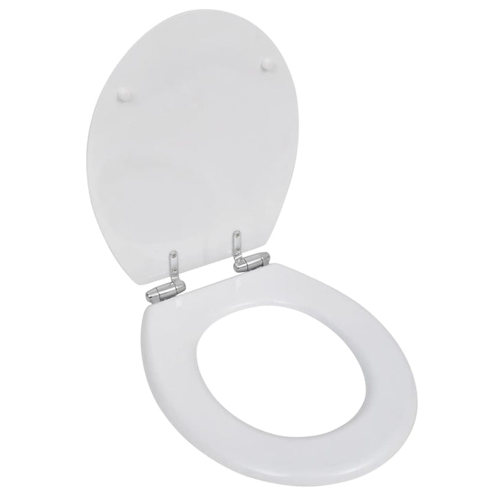 Toiletbril met soft-closedeksel 2 st MDF wit