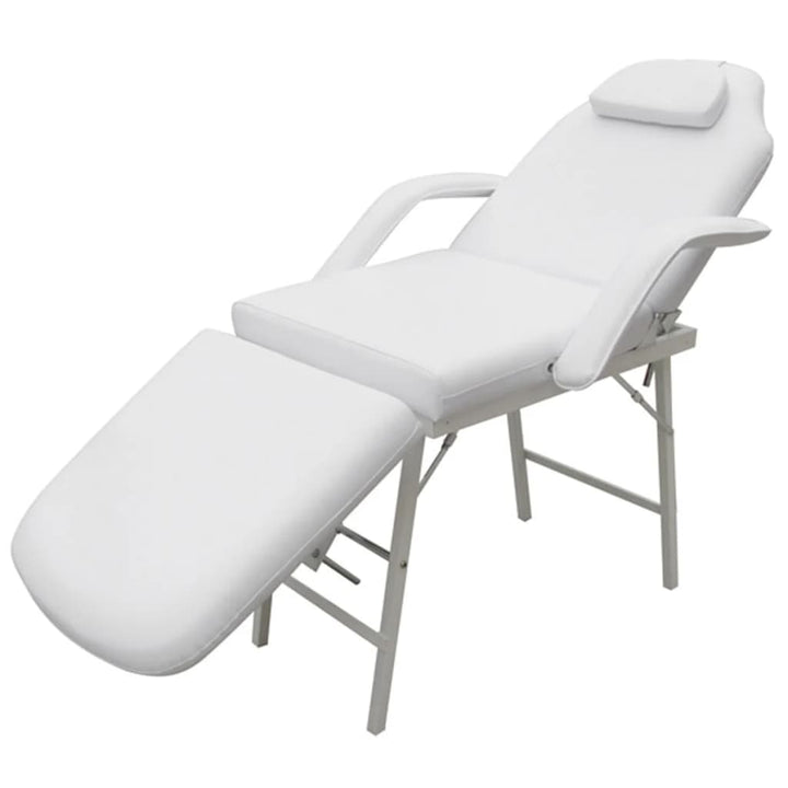 Gezichtsbehandelstoel draagbaar 185x78x76 cm kunstleer wit