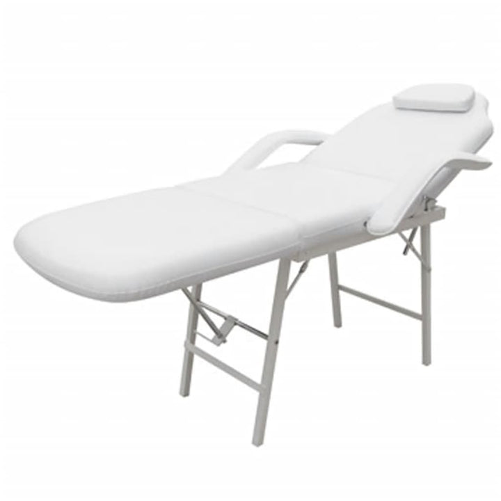 Gezichtsbehandelstoel draagbaar 185x78x76 cm kunstleer wit