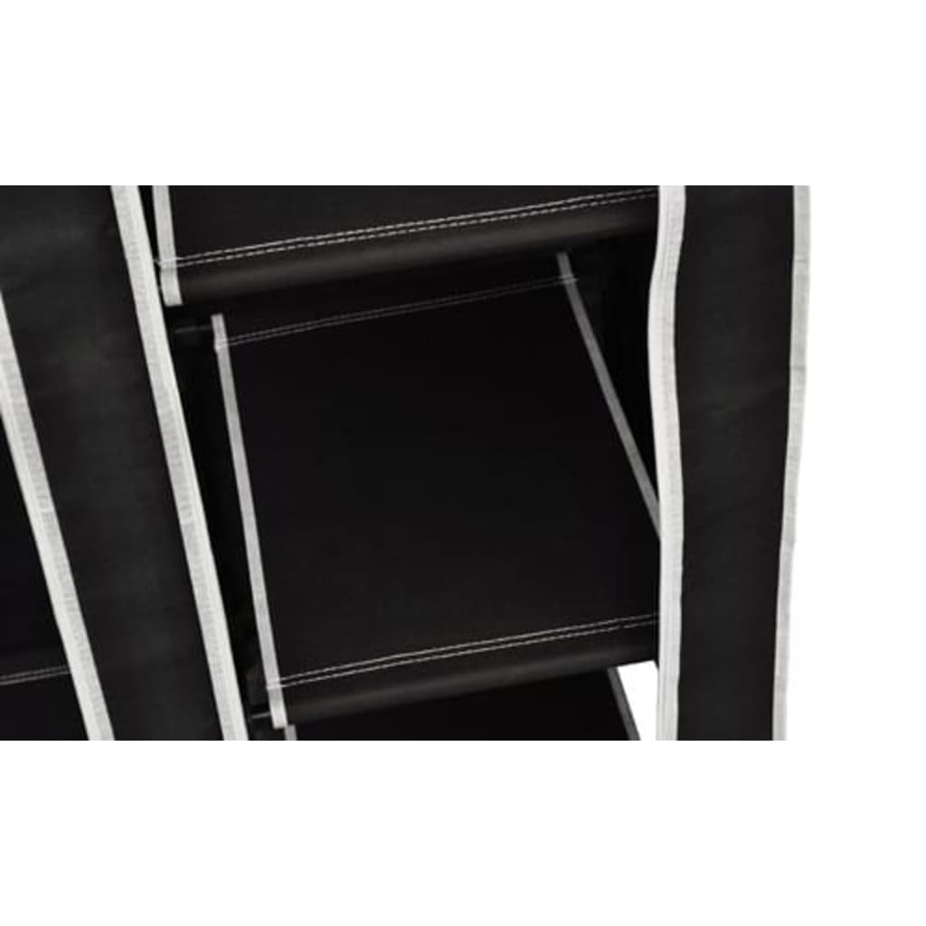 Kledingkast opvouwbaar 110x45x175 cm zwart