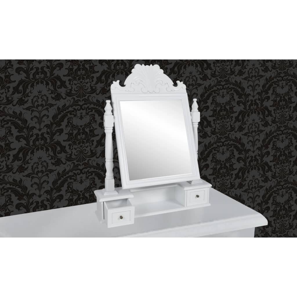 Kaptafel met draaiende rechthoekige spiegel MDF