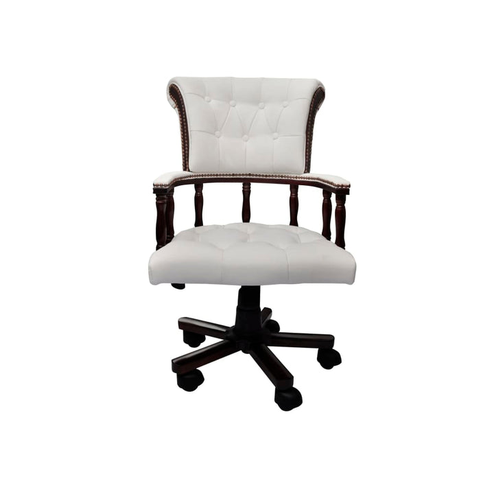 Kantoorstoel draaibaar wit