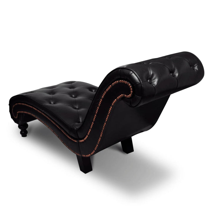 Chaise longue kunstleer bruin