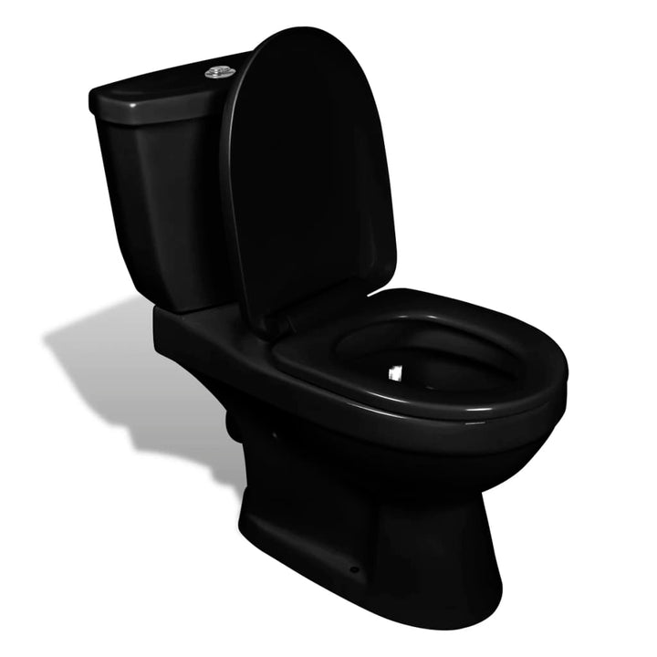 Toilet met stortbak zwart