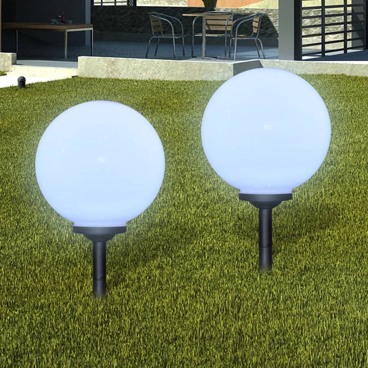 Tuinpadlampen 2 st met grondpin LED 30 cm