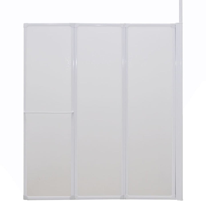 Badwand L-vormig 4 panelen inklapbaar 70x120x137 cm