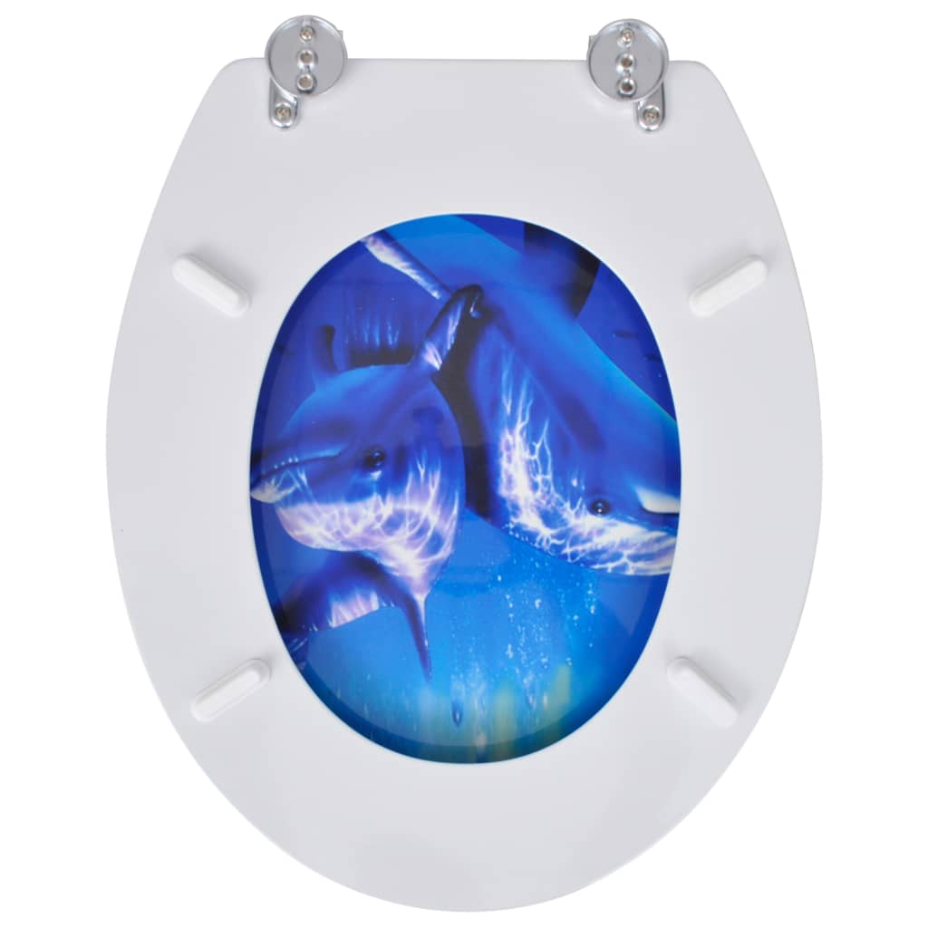 Toiletbril dolfijn MDF