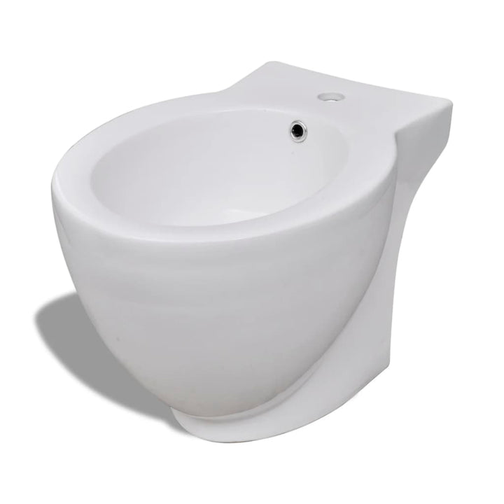Staand toilet en bidet set (wit)