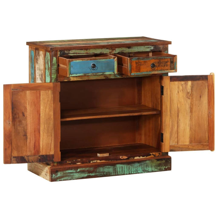 Kast met 2 lades en 2 deuren vintage-stijl gerecycled hout