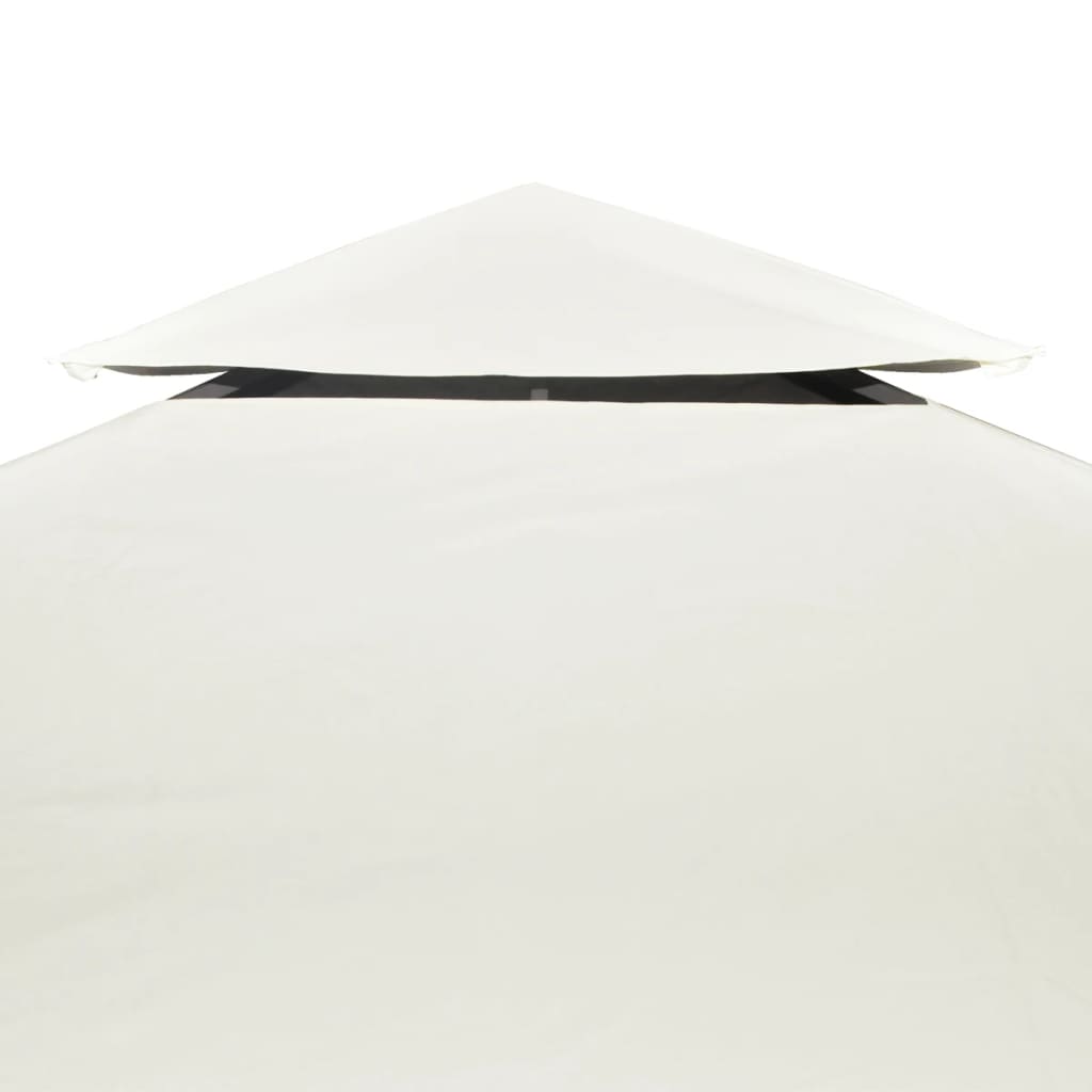 Vervangend tentdoek prieel 310 g/m² 3x3 m crèmewit