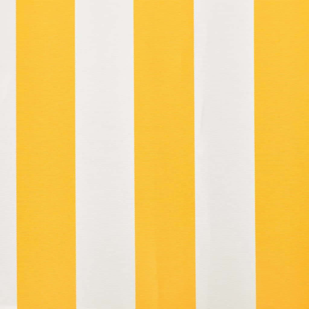 Luifeldoek 4x3 m canvas zonnebloemgeel en wit