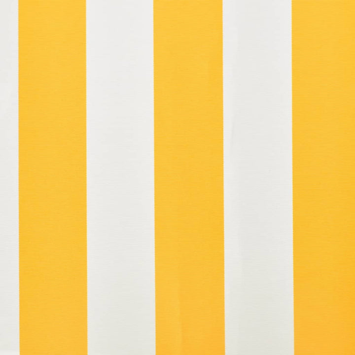 Luifeldoek 6x3 m canvas zonnebloemgeel en wit