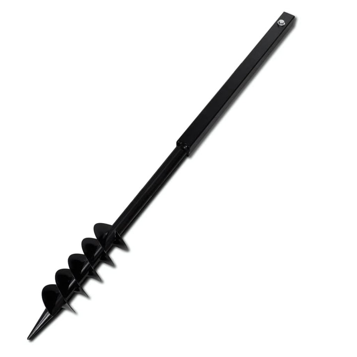 Grondboor met handvat en schroefkop (dubbele schroef) 80 mm (zwart)
