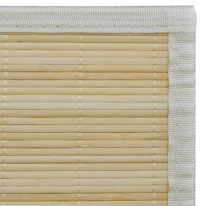 Rechthoekige bamboe mat 80 x 200 cm (Neutraal)