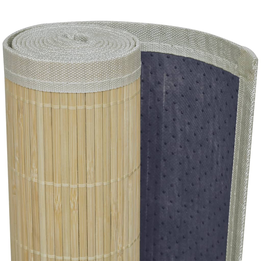 Rechthoekige bamboe mat 80 x 300 cm (Neutraal)