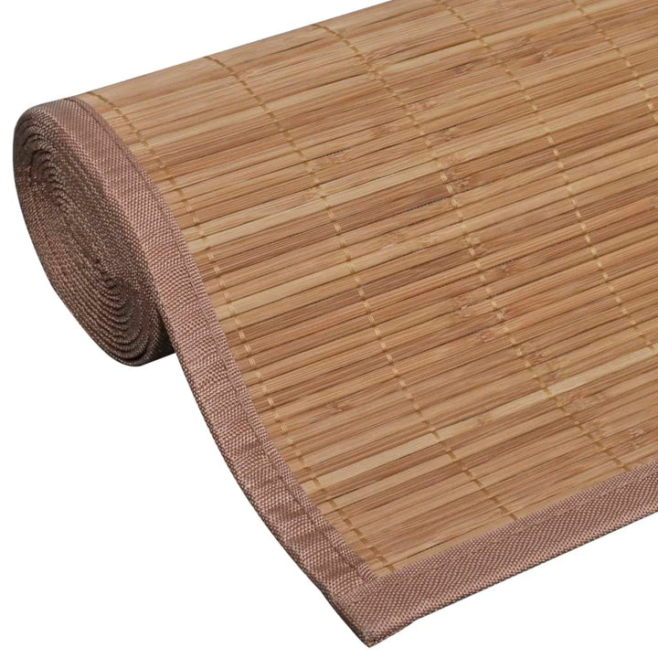 Rechthoekige bamboe mat 80 x 200 cm (Bruin)