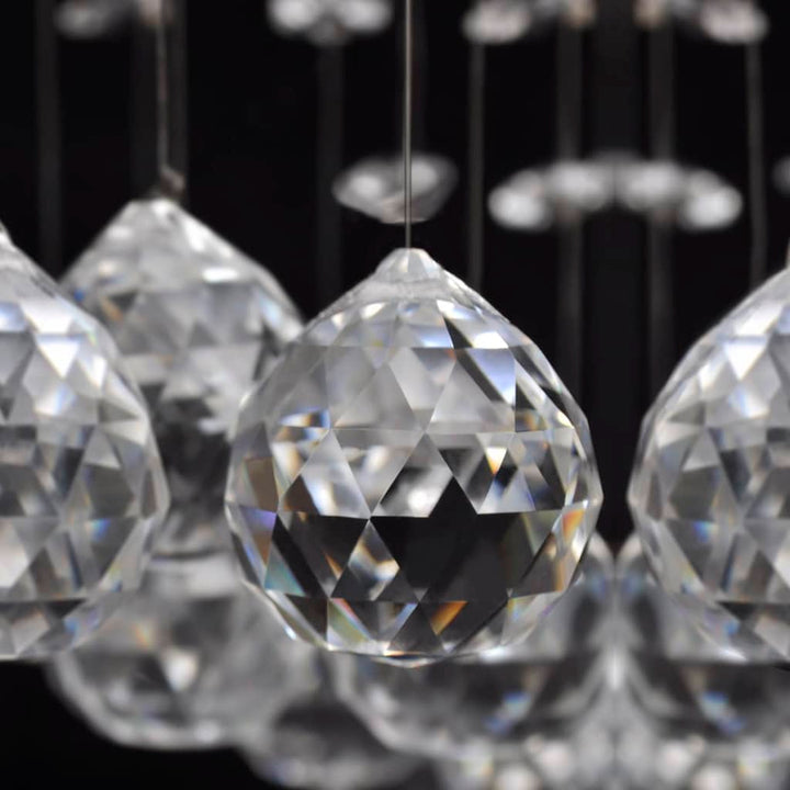 Plafondlamp met glinsterende glas kristallen kralen 8xG9 29 cm