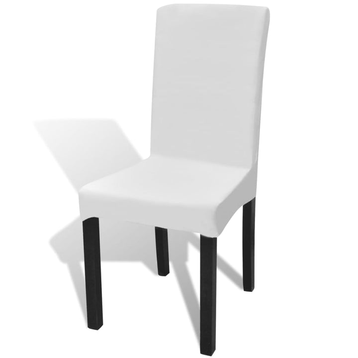 Hoes voor stoelen stretch 6 stuks (wit)