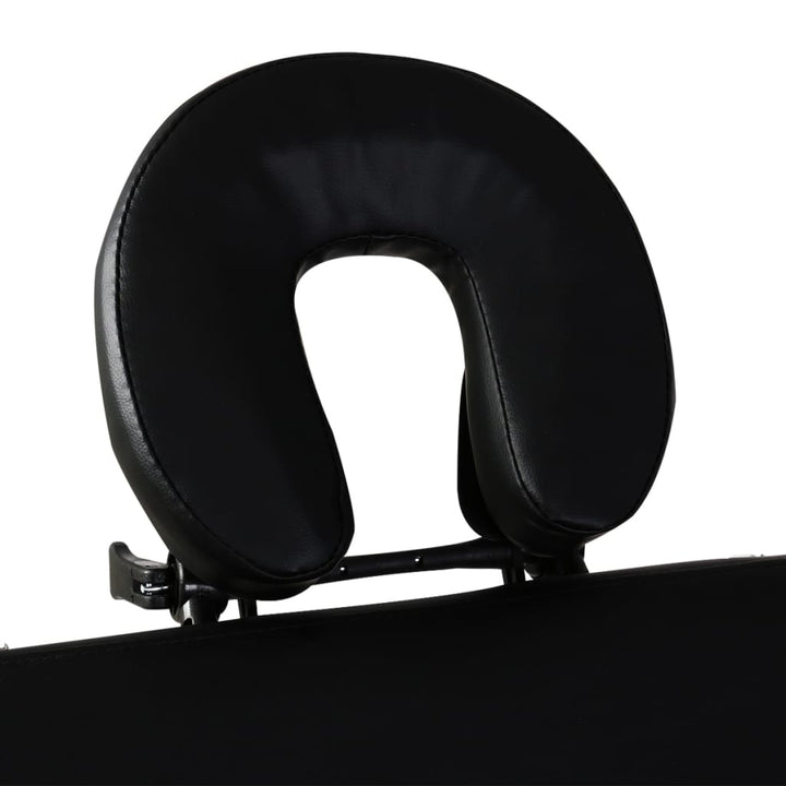 Massagetafel met 2 zones inklapbaar aluminum frame zwart