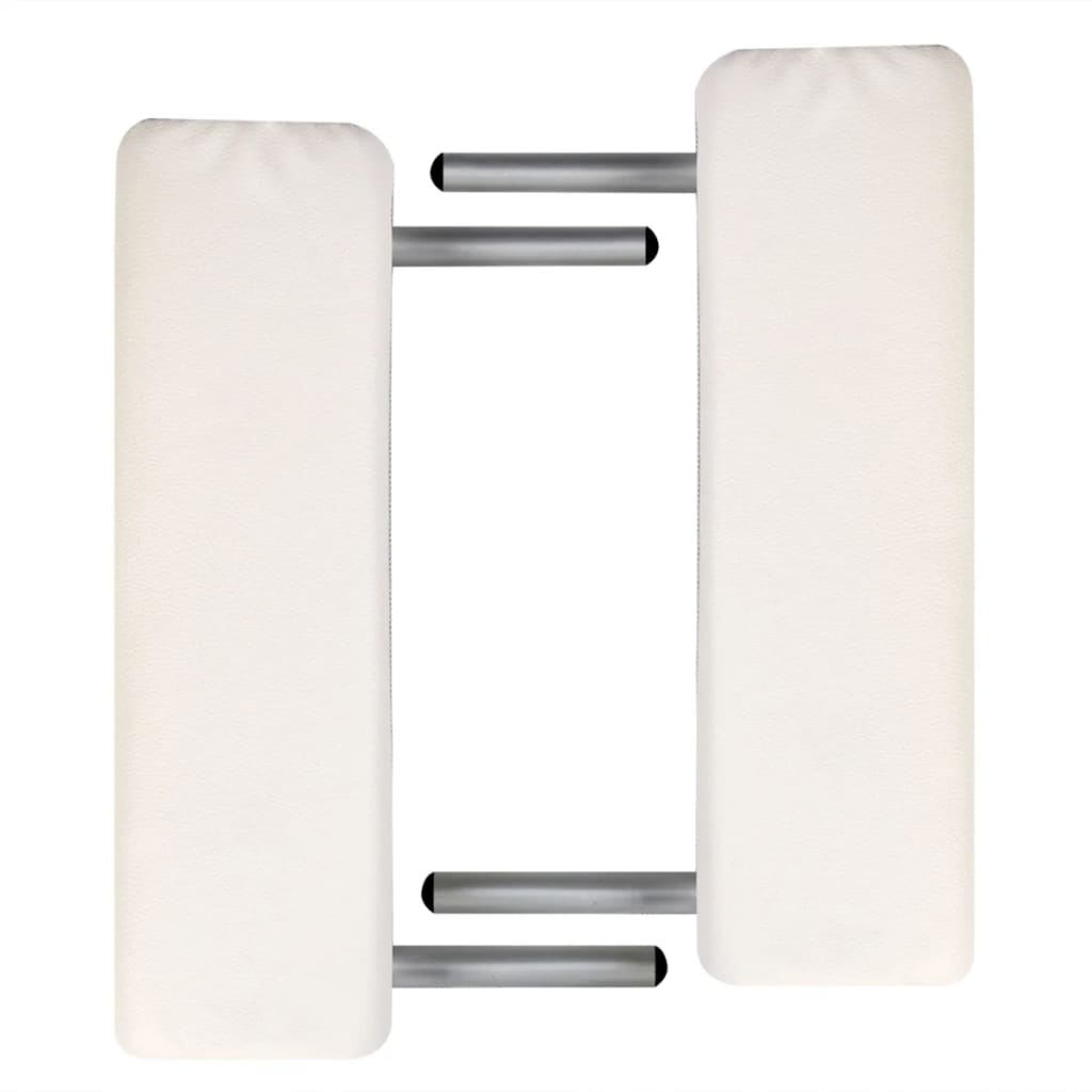 Inklapbare massagetafel 3 zones met aluminium frame (creme)