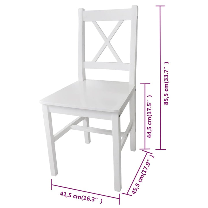 Eetkamerstoelen 6 st groenenhout wit