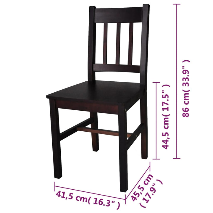 Eetkamerstoelen 6 st groenenhout donkerbruin