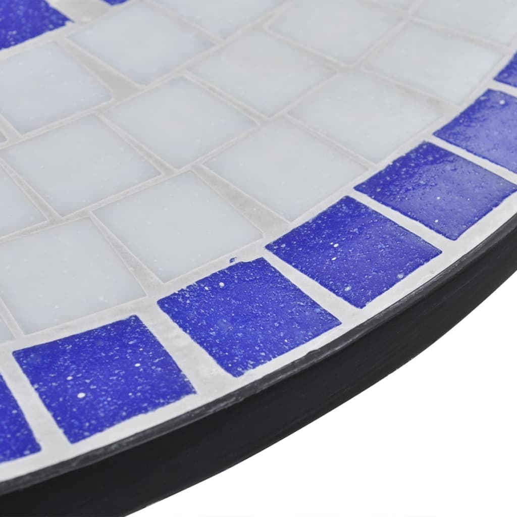 3-delige Bistroset keramische tegel blauw en wit