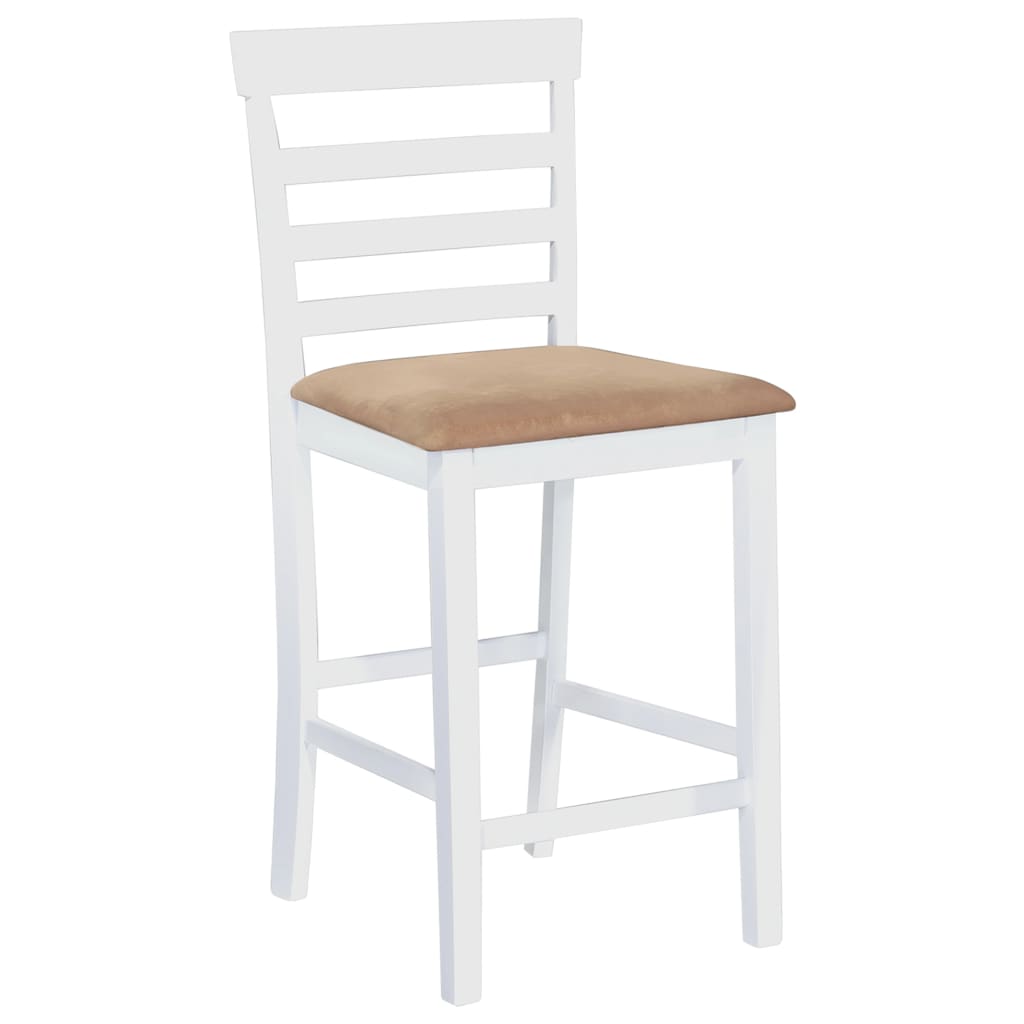 vidaXL Barstoelen 2 st stof wit