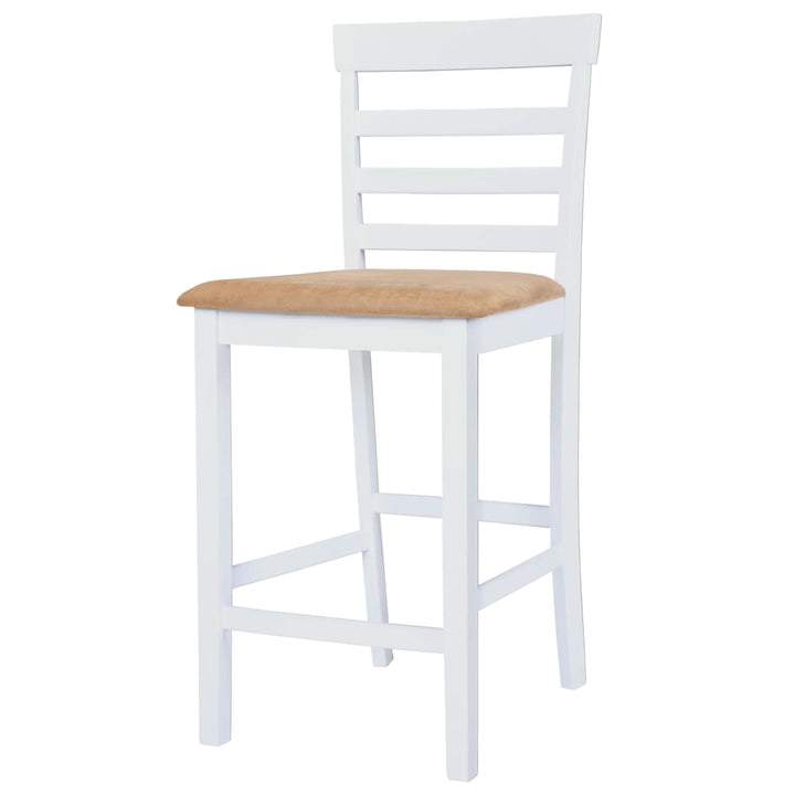 vidaXL Barstoelen 2 st stof wit