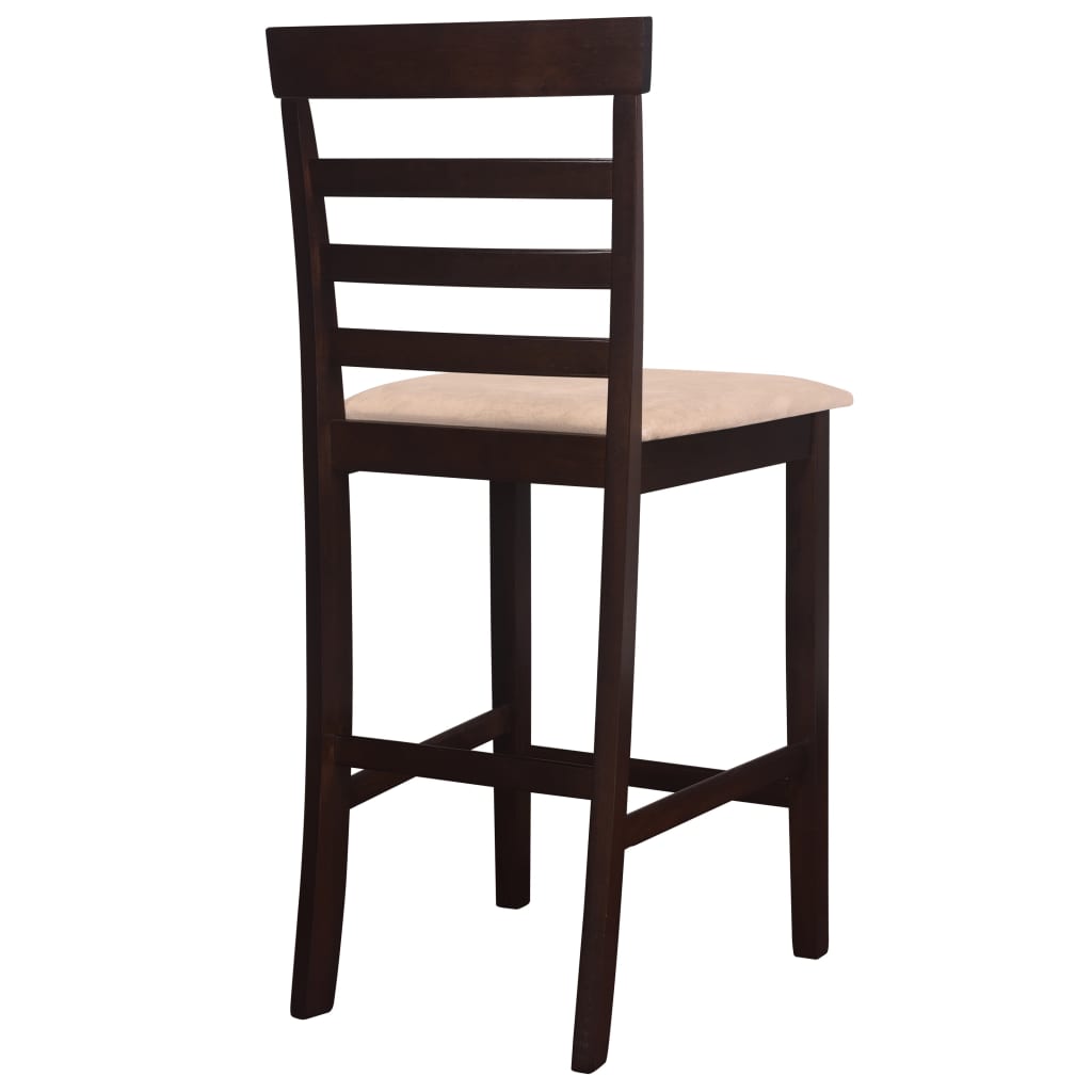 vidaXL Barstoelen 2 st stof bruin