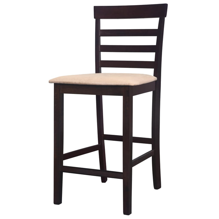 vidaXL Barstoelen 2 st stof bruin