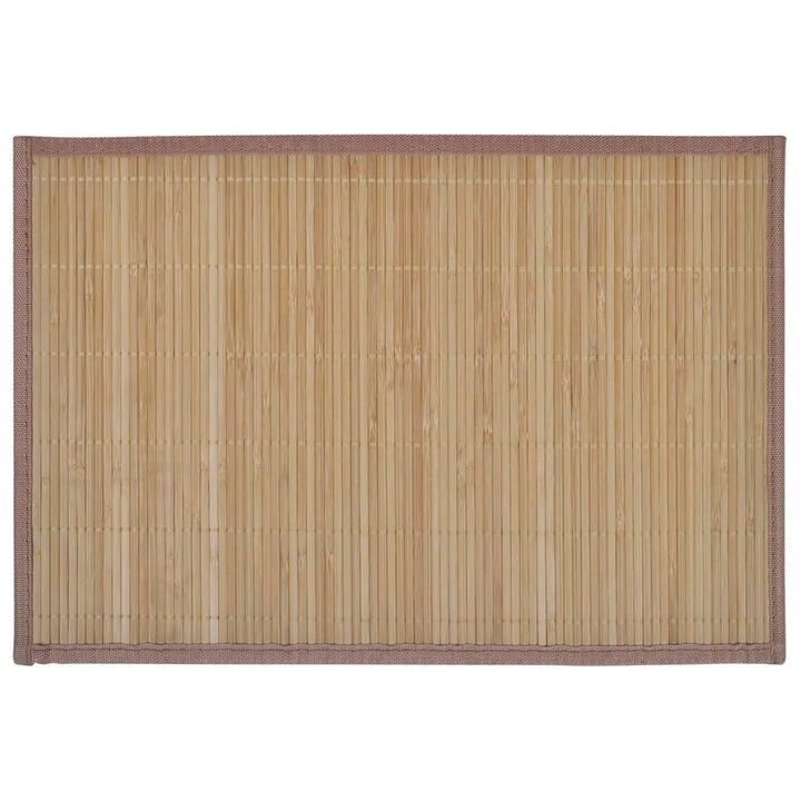 6 st Placemats 30x45 cm bamboe bruin