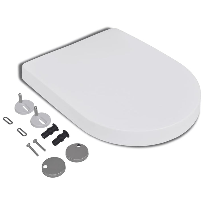Toiletbril soft-close met quick-release ontwerp vierkant wit