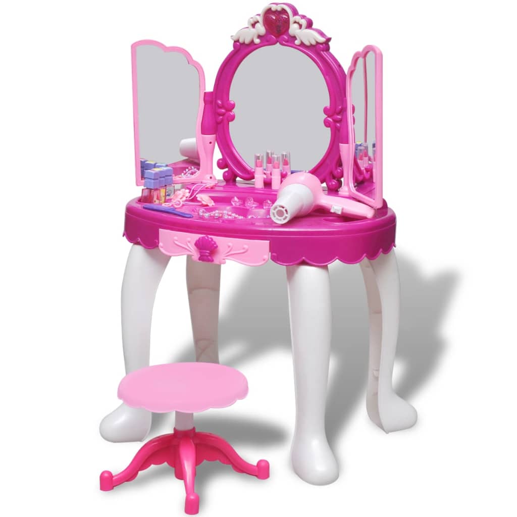 Speelgoedkaptafel staand met 3 spiegels en licht/geluid