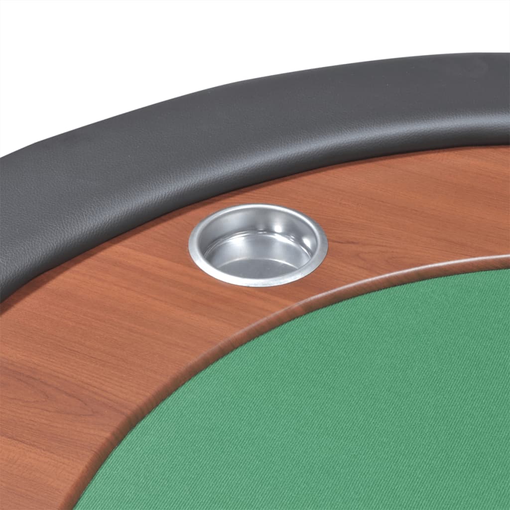 Pokertafel voor 10 personen met dealervak en fichebak groen