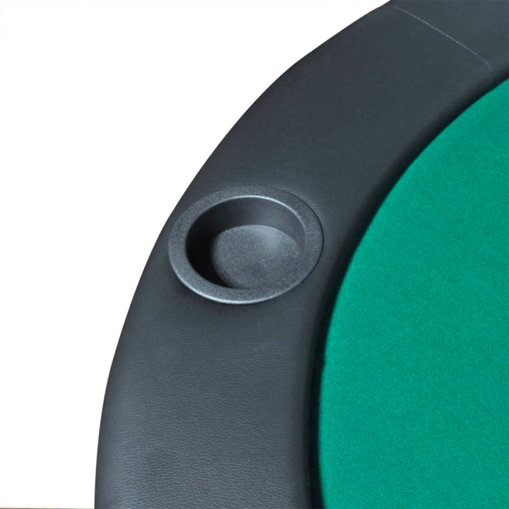 Poker tafelblad voor 10 spelers inklapbaar groen